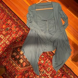 One-piece, Nine West Shirt w Attached Cardigan, Sz S